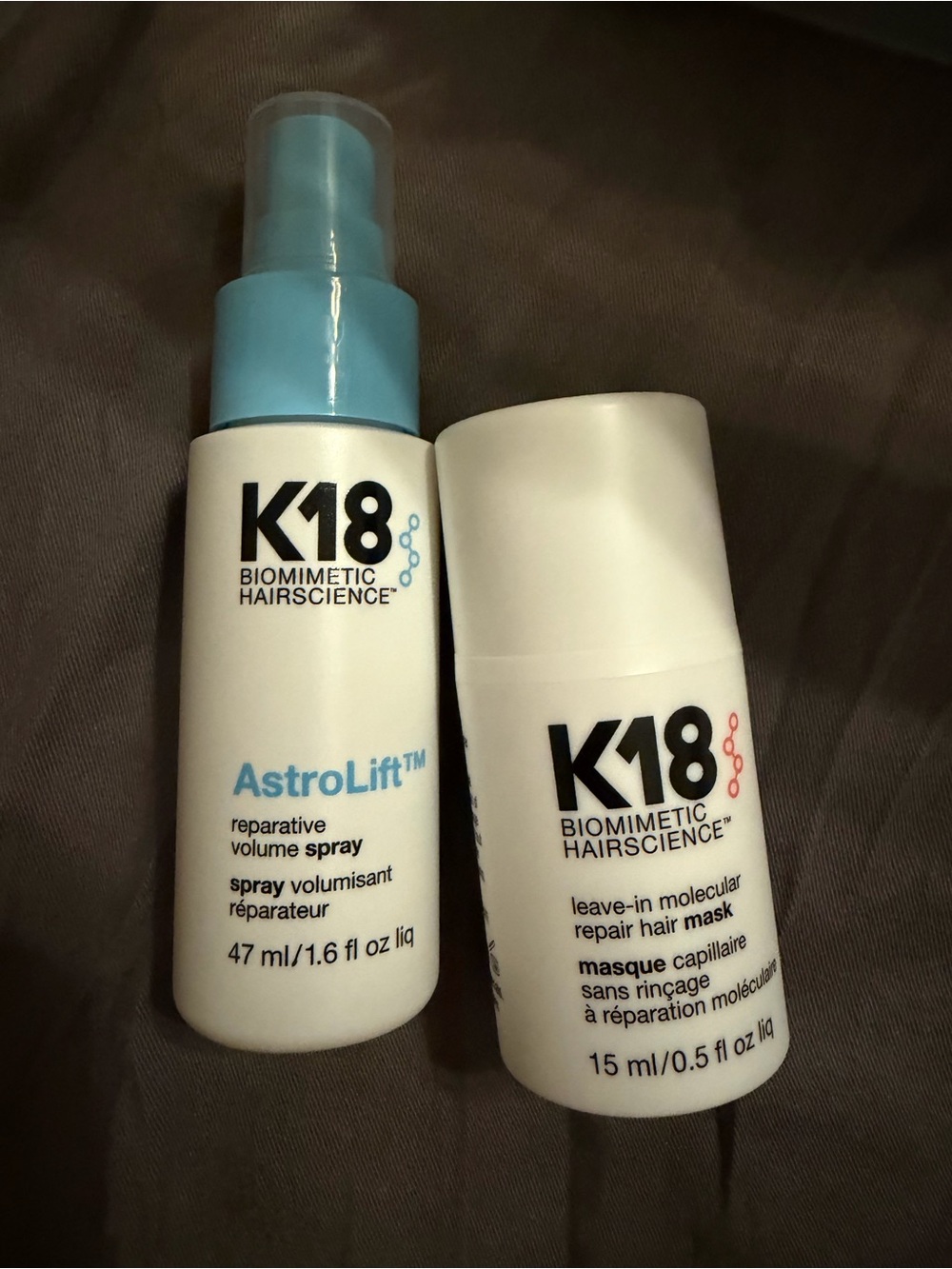 K18 AstroLift Reparative Volume Spray + Leave in Molecular Repair Hair Mask NEW